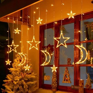 maomaodian크리스마스 건전지 LED 장식 조명 줄전구 세트 크리스마스 장식 KMSDDC-9, 1개, 타입A