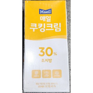쿠킹크림 1L 유지방 냉장 가공유크림 다용도 파스타, 1개