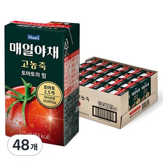 매일야채 고농축 토마토의 힘, 125ml, 48개