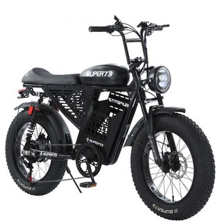 SUPER73 풀버전 RXS 전기자전거 전동자전거 7단 500W 18Ah/20Ah 온오프로드용, 블랙, 경량스틸