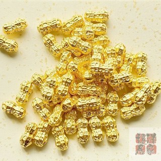 招財聚寶盆 迷你花生合金擺件 開業喬遷禮品 DIY裝飾品, 1cm好事花生,10個