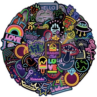 포트렘 캐리어 노트북 스티커, 1세트, 10_네온