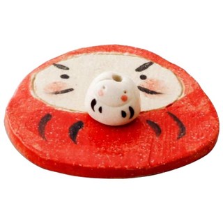 美濃燒 作社窯 手作 香立 線香座, 紅白達摩