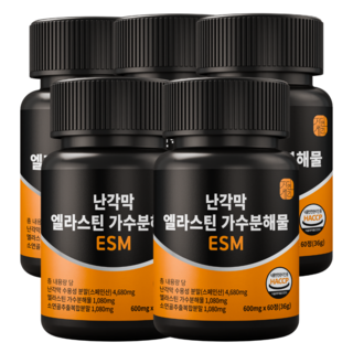 자연새긴 난각막 엘라스틴 가수분해물 콘드로이친 식약처 HACCP, 5개, 60정