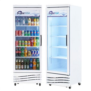 소상공인지원 국산 1등급 프리탑 음료수냉장고 업소용 쇼케이스 385L 꽃 약국 술 주류, FT-470Q 좌도어 (착불배송비 해피콜안내)