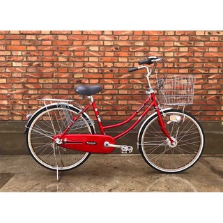 일본자전거 클래식 스타일 남녀공용 감성 경량 출퇴근, 2. 단일 속도, A. 24인치, J. 밝은 빨간색 - 센서 표시등