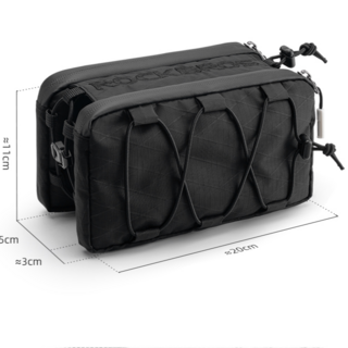 락브로스 H39 자전거 드로스트링 탑튜브백 슬림형 상단 프레임 가방, 블랙, 1개