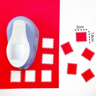 DIY 우표모양 펀칭 핸드북 사은품 100%증정 수제 노트 스티커용 종이펀치 수동 대형펀치 아일릿펀치 타공기 문서천공기 활용 사무용, 1개, 0_우편표 2x1.8cm