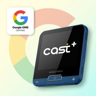 와글미디어 New 캐스트플러스(CAST+) 카플레이 안드로이드 오토 LG U+ M2M유심 유튜브 넷플릭스 티맵 카카오내비, 블랙