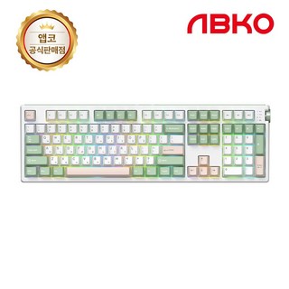 앱코 3모드 퀵스압 유무선 기계식 키보드, 말챠 그린, A108K, 맘모스축