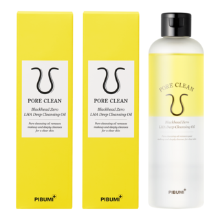 국내 유일 히팅 클렌저 피부미 포어클린 블랙헤드 제로 딥클렌징 오일, 2개, 300ml