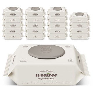 위프리 제로 그레이 엠보싱 아기물티슈, 20개, 100매, 55g