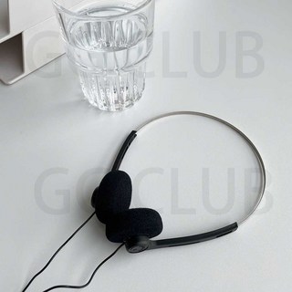 레트로 폼 온이어 헤드폰 민지 뉴진스 Retro 빈티지 헤드셋 이어폰 Y2k MP3, 블랙  + type-c 어댑터, 블랙 type-c 어댑터