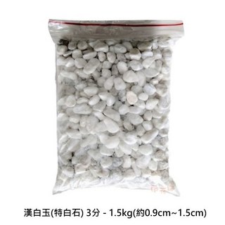 漢白玉(特白石) 3分 - 1.5kg 小石子 (約0.9cm-1.5cm), 詳見包裝