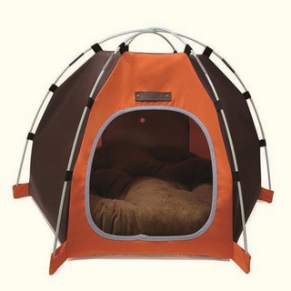 뚱냥이 쉬기좋은 넉넉한 오렌지색 텐트하우스 캣타워, 1개