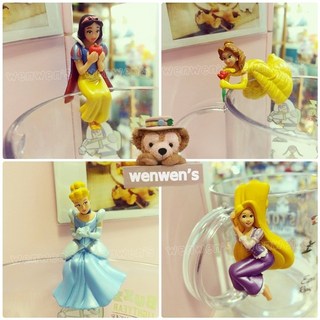 WENWENS 正版 公主 盒玩 貝兒 白雪 公主 仙杜瑞拉 長髮公主 杯緣子 公仔, 1個, 貝兒公主