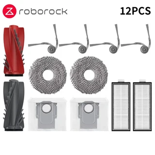 Roborock Qrevo Curv 로봇 진공 청소기 액세서리 메인 롤러 사이드 브러시 Hepa 필터 천 먼지 봉투 부품, 10 13