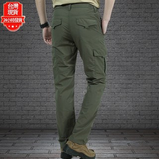 台灣現貨！男生透氣速乾戶外衝鋒褲 (M-4XL) 薄款休閒登山褲 多口袋防風機能直筒工作褲