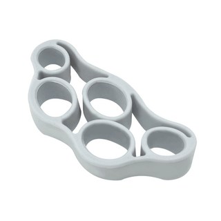 矽膠握力圈 握力環 手指拉力訓練器 手部復健球 指力握力訓練 健身握力器 甜甜圈握力球 手指運動 圓形指力環, 1個, 拉力器｜淺灰3kg, 淺灰