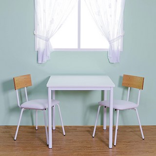 Tasteful 特斯屋 日系木作 白色方形餐桌 W75x D75x H72cm MIT台灣製【5984】, 白色