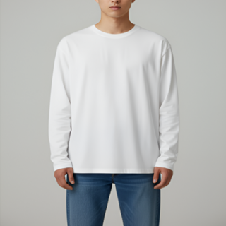 남성 긴팔티셔츠 16수 순면 무지티셔츠