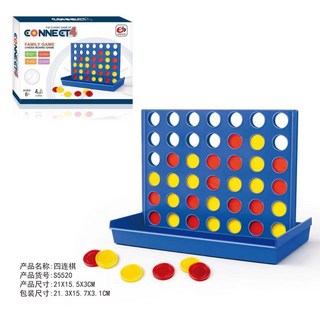 CONNECT 4 四連棋 益智桌遊 親子互動 家庭遊戲 ABS安全材質 滑蓋收納, 1個, Multicolor