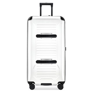 AZPAC 30吋 Trucker 3.0 行李箱 防爆拉鍊 一鍵剎車 TSA 海關鎖 限量皮革特仕版, 1個, 象牙白