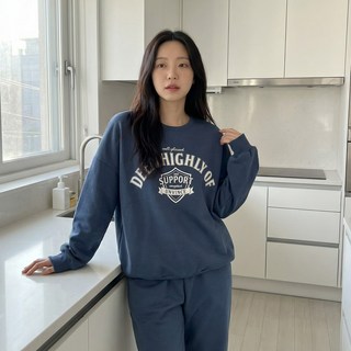 상상그이상 여성용 국내제작 1928 기모세트 부드러운 원단 고급소재 따뜻한 특양면소재 가성비 좋은 심플한 맨투맨 조거팬츠 세트 편하게 입기좋은 가벼운 트레이닝 운동복코디