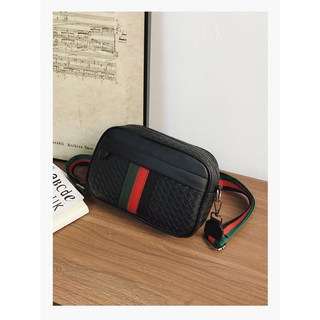 百搭肩背包 側背包 單肩包 格子編織時尚肩背包 實用斜背包 小方包, 29002-編織紋款黑色