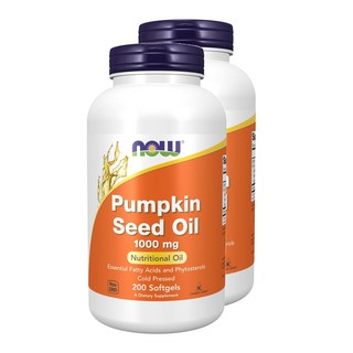 NOW Foods 南瓜籽油1000mg軟膠囊, 200顆, 2罐