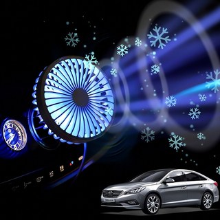 쏘나타 차량용 송풍구 호환 선풍기 자동차 팬 에어컨 쿨러 바람 여름 용 차량 용품 실내, 화이트