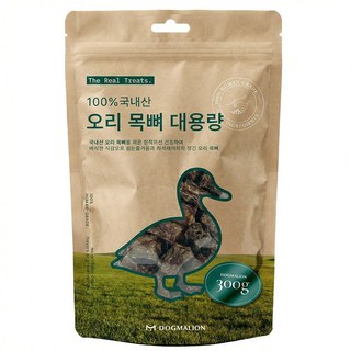 도그말리온 국내산 강아지 수제간식 대용량 6종, 1개, 300g, 오리 목뼈