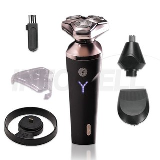 [TV홈쇼핑정품 인포벨]독일 몬타 3헤드 방수 전동 면도기 1세트 남자 남성 콧털 제거 바리깡 3 in 1 휴대용 트리머, 블랙, UNIR-ESS-01