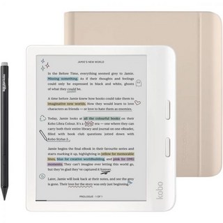 코보 리브라 컬러 화이트 전자책 리더기샌드 베이지 노트북 슬립커버 케이스 스타일러스 번들, Case + Stylus Bundle, Sand Beige Notebook SleepCover, Sand Beige Notebook SleepCover, Sand Beige Notebook SleepCover