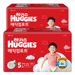 하기스 2024 매직컴포트 밴드형 기저귀 남녀공용, 5단계, 200매