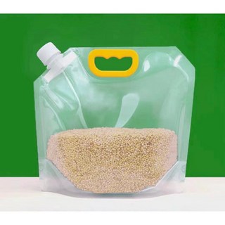 收納密封分裝手提袋 飼料雜糧適用 自立式廚房收納, 中, 1個, 中