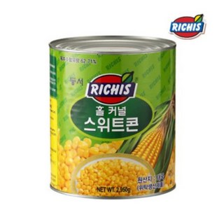 리치스 홀 커넬 스위트 콘 통조림, 2.95kg, 6개