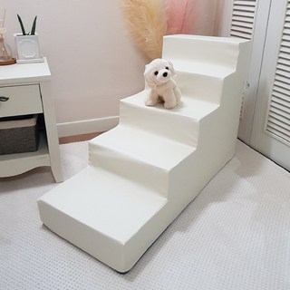 8 DECO 강아지계단5단 방수 애견계단 펫스텝 5단 높이 60cm_방수 아이보리, (방수) 5단 아이보리