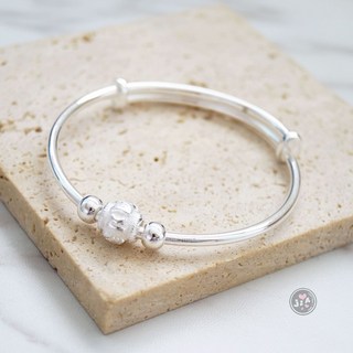 六字箴言 轉珠 推拉式 純銀手環 手鐲 足銀999.9。正生純銀