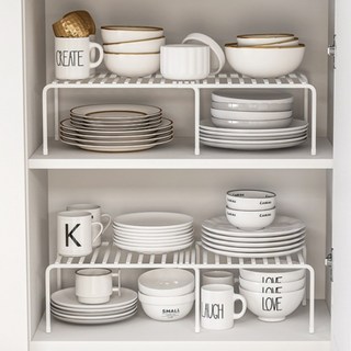 알뜰살림 와이드 길이조절 접시정리대 주방정리대 실리콘캡 포함, 퓨어 화이트, 1개