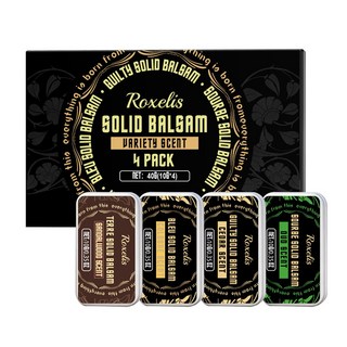 嗨購 雅緻固體香膏套裝 清新淡雅香調 自然留香 男士香膏, 1個, 40g（10g*4)