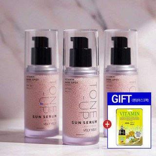 블리블리 비타민 기미 톤업 선 세럼 3개+랜덤마스크팩1매증정, 3개, 30ml