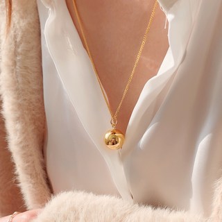 [당일]실버볼 롱 실버925 은목걸이 ball necklace