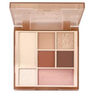 玩轉眼妝 七色眼影盤 眼影彩妝盤 高光腮紅 一盤多用 初學者彩妝 大地色眼影盤, 1個, 01#秋意奶茶, 秋意奶茶