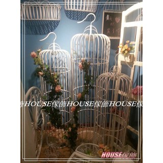 *︵House傢飾︵* 櫥窗婚禮佈置庭院造景洗白鐵製大型鳥籠(3個一組)【 限量款/新發售 】
