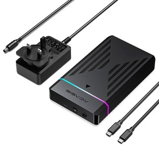 ACASIS 5인치 SATA USB 케이스 HDD 인클로저 하드 24TB 용량 드라이버 SSD, 3.5 inch UK Plug