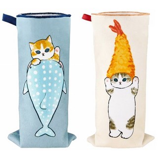 又敗家@日本TOA ぢゅの插畫家炸蝦貓咪保溫杯套，毛巾布材質，長24公分，適寶特瓶，可愛造型, 1個, 炸蝦貓咪款53-3051