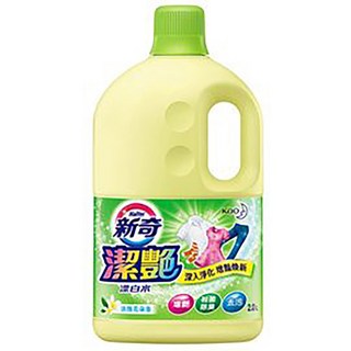 新奇漂白水5L/淡雅花朵香-綠色瓶2000ml/沁雅薔薇香-粉色瓶2000ml, 1個, 淡雅花朵香-綠色瓶2000ml