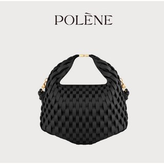 熙熙法國GO polene波靈恩 Béri Onda荔枝牛皮手提斜挎包, 黑色