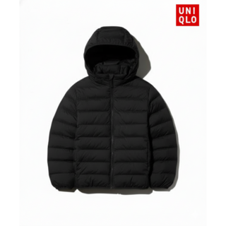 유니클로 패딩 여성 경량 자켓 후드 패딩 숏패딩 고무줄 곱창 머리끈 증정
